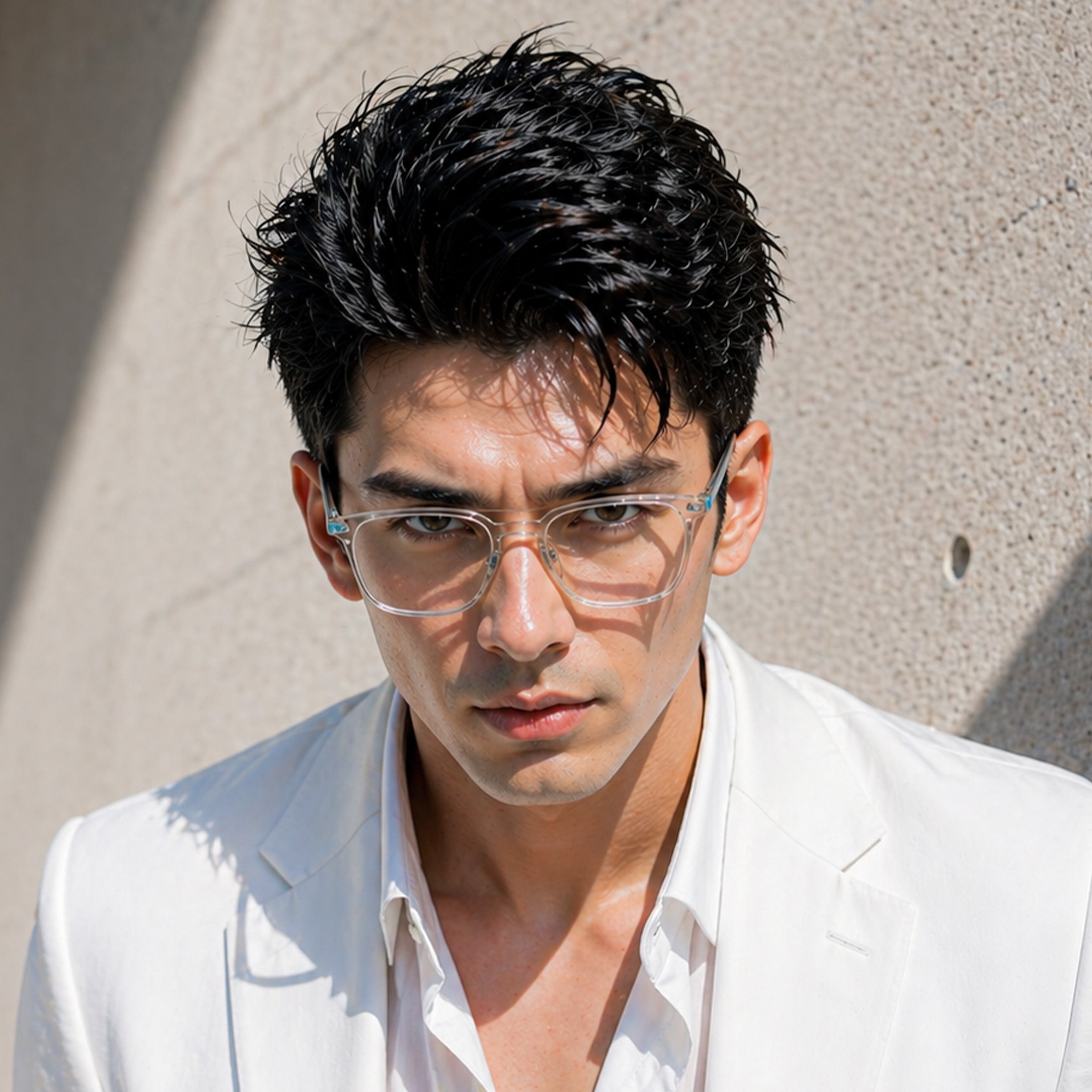Royal Son Square Clear Computer Blue Ray Cut Lens Full Rim Square Frames For Men - SF0026-C3