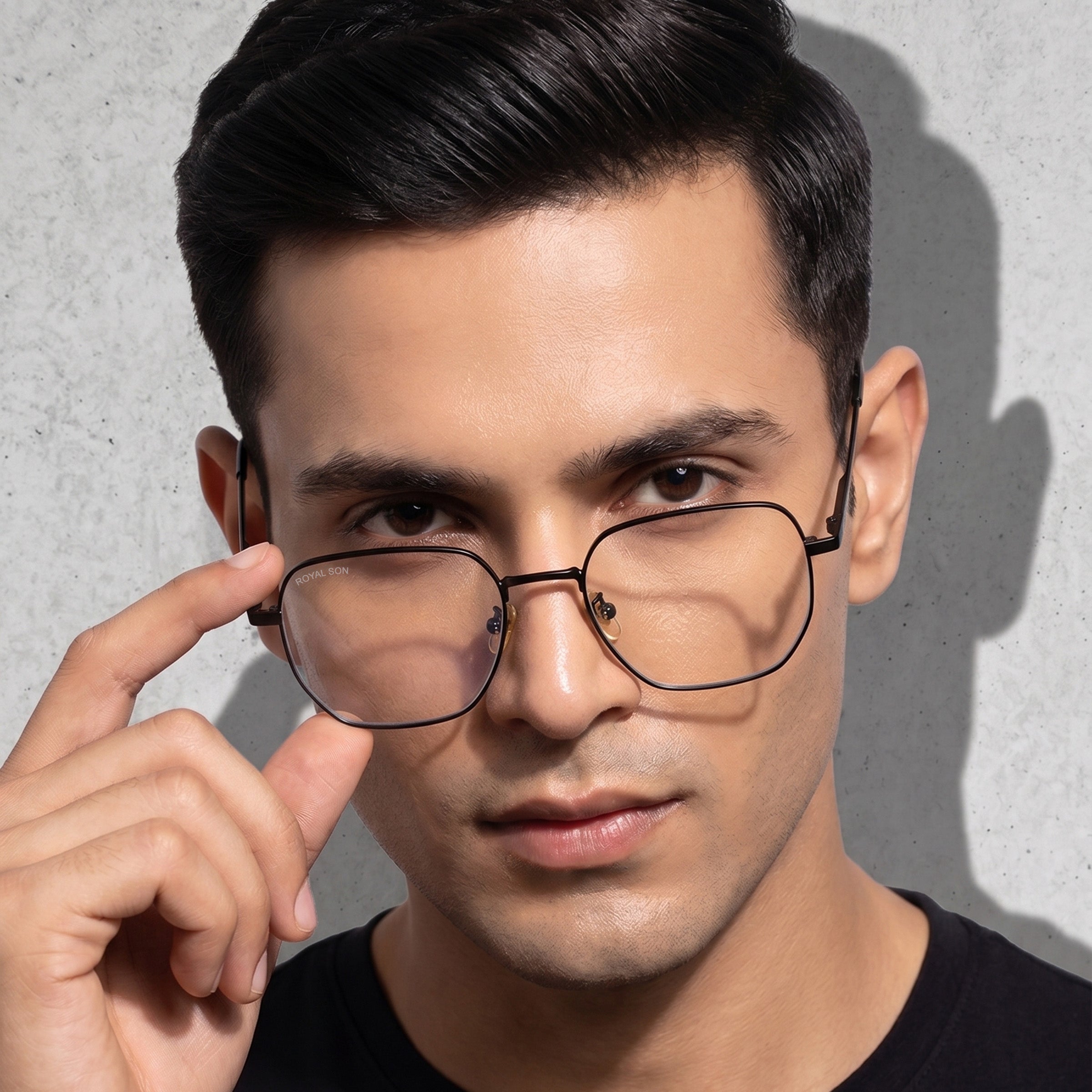 Royal Son Polygon Blue Ray Cut Men Women Eye Glasses - SF0016-C1