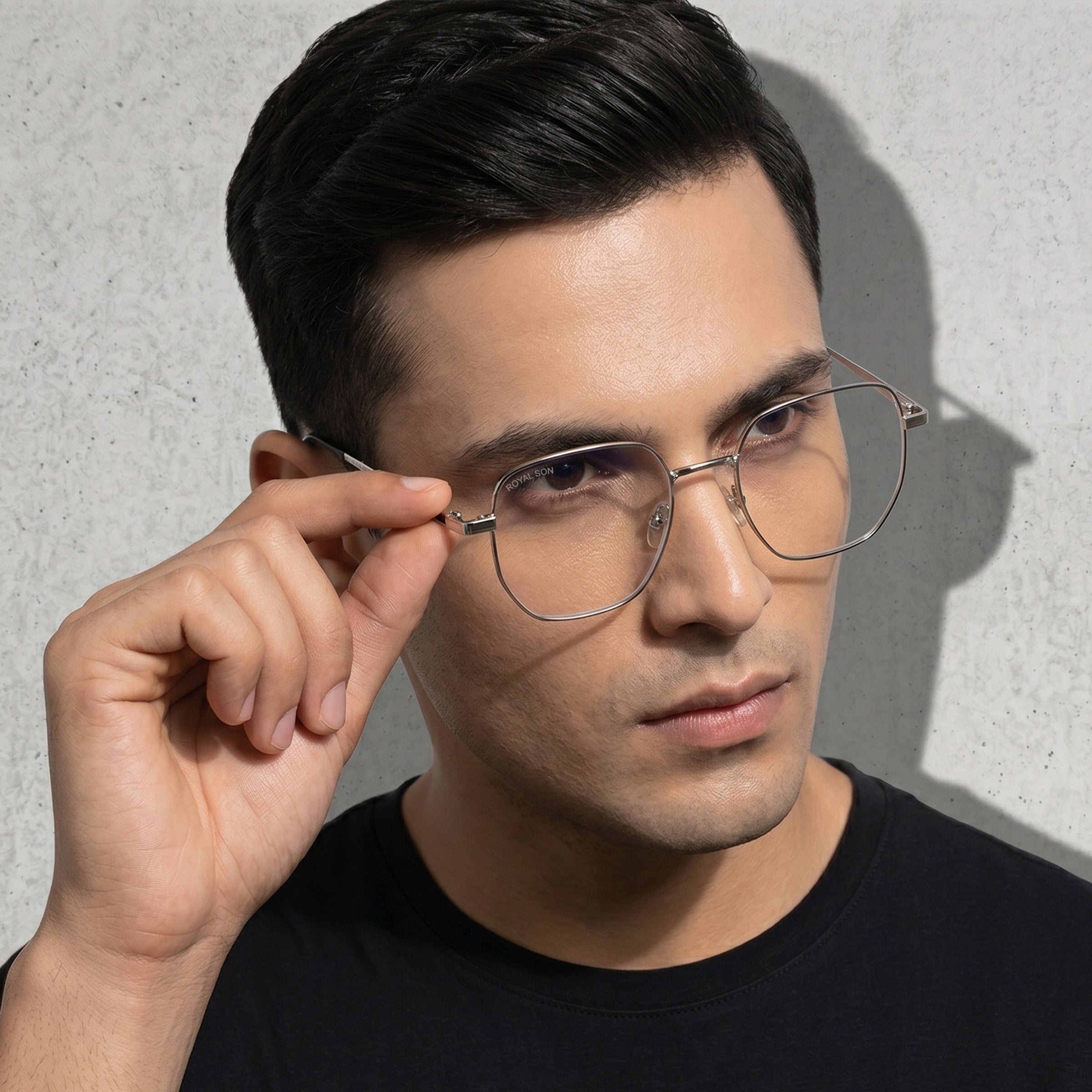 Royal Son Polygon Blue Ray Cut Men Women Eye Glasses - SF0016-C2