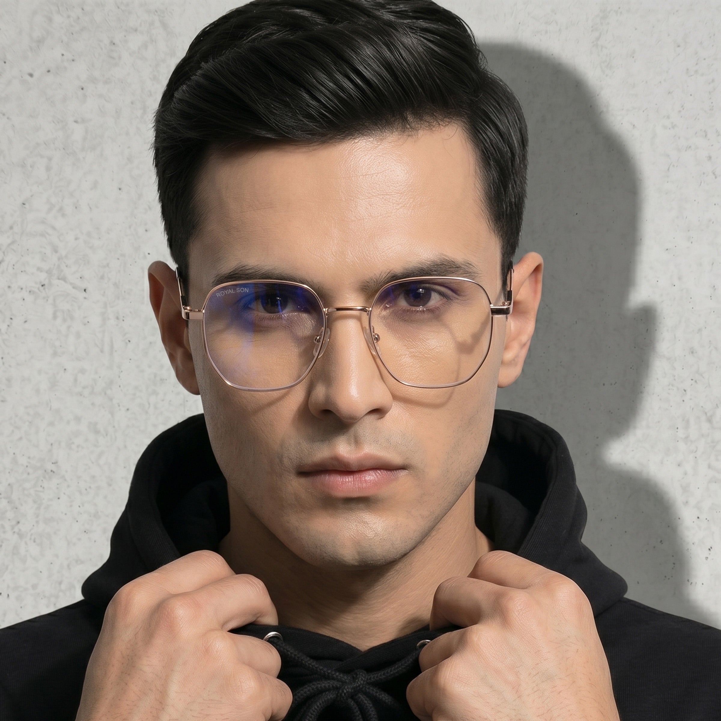 Royal Son Polygon Blue Ray Cut Men Women Eye Glasses - SF0016-C5