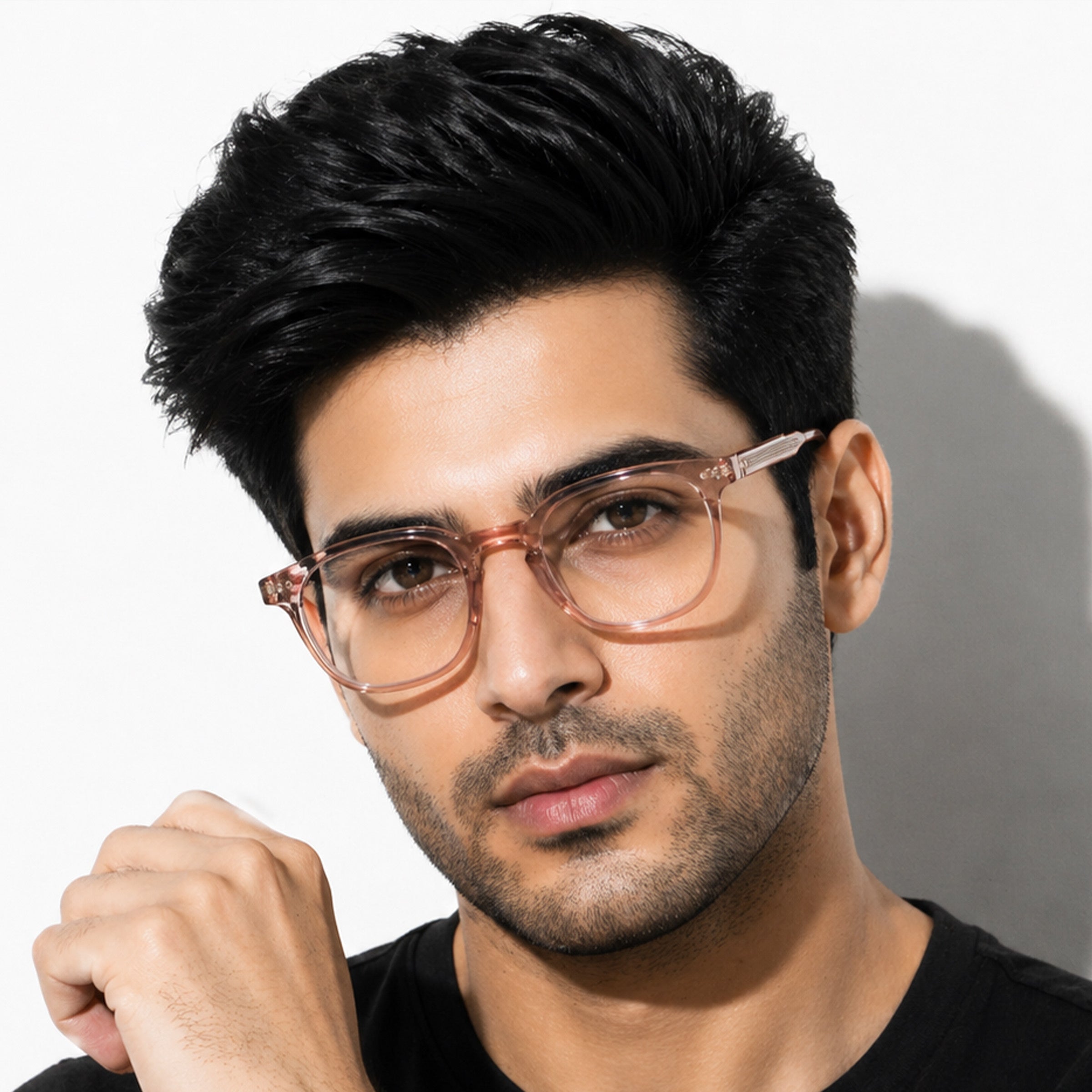 Royal Son Sqaure Brown Anti glare Blue Cut Spectacles Frames Men Women - SF0058-C4