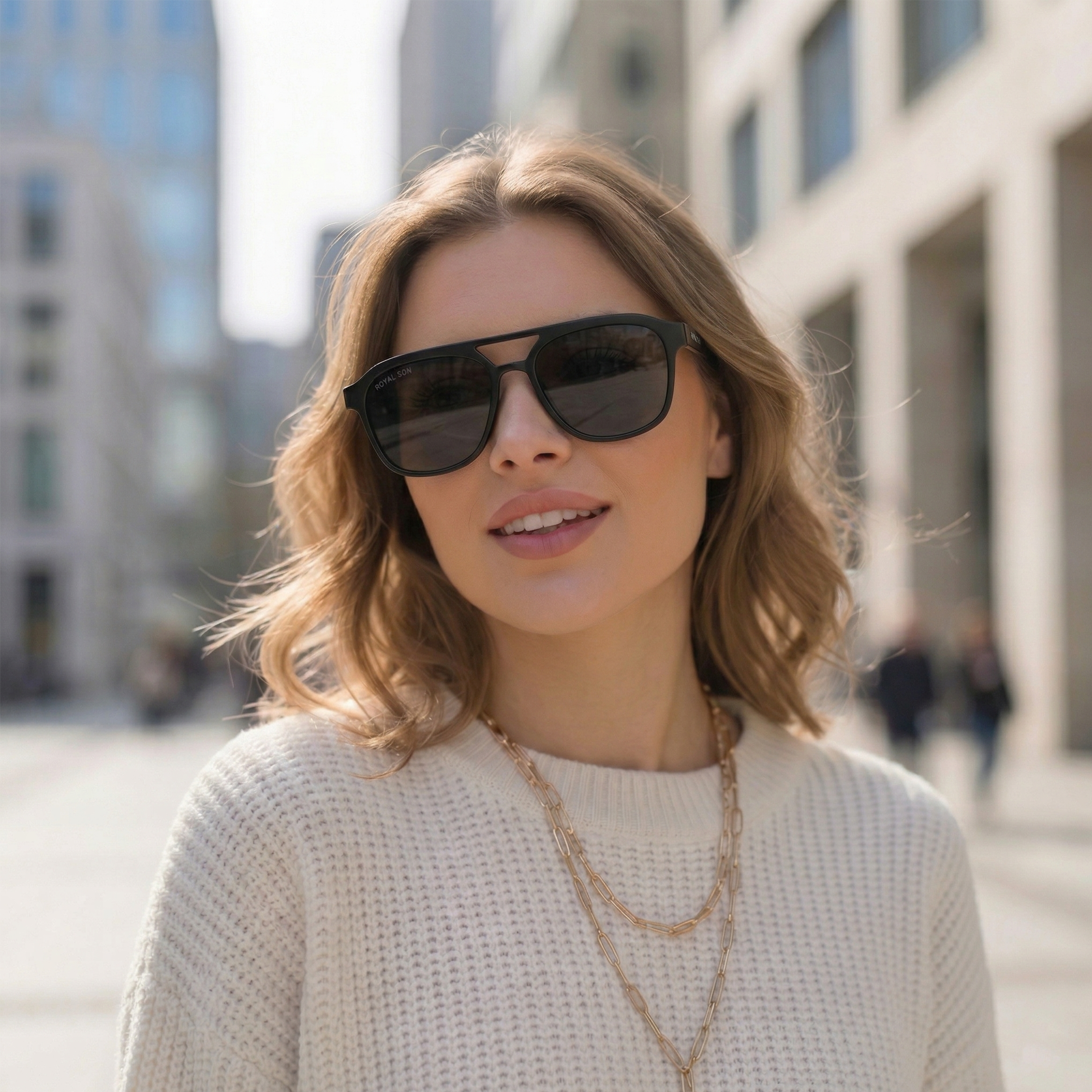 Royal Son Retro Square Polarized UV Protection Sunglasses For Men & Women Stylish – SG-RS9090-C1