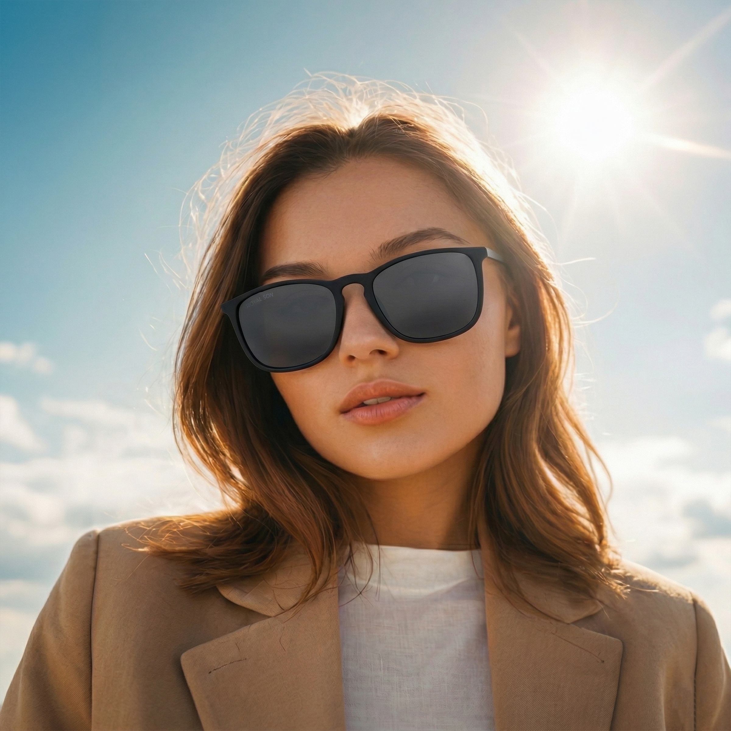 Royal Son Retro Square Polarized UV Protection Sunglasses For Men & Women Stylish –  SG-RS8080-C1
