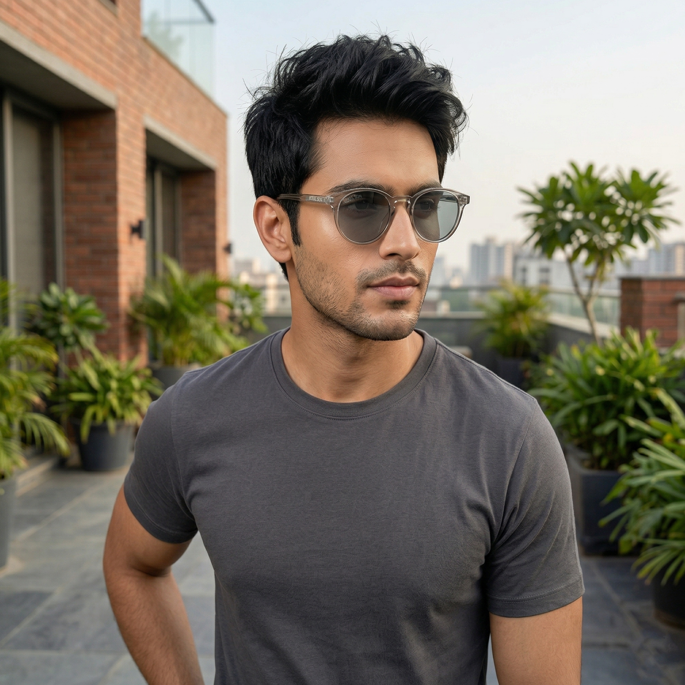 Royal Son Round Polarized UV Protection Chashma For Men & Women New Style – SG-RS1111-C2
