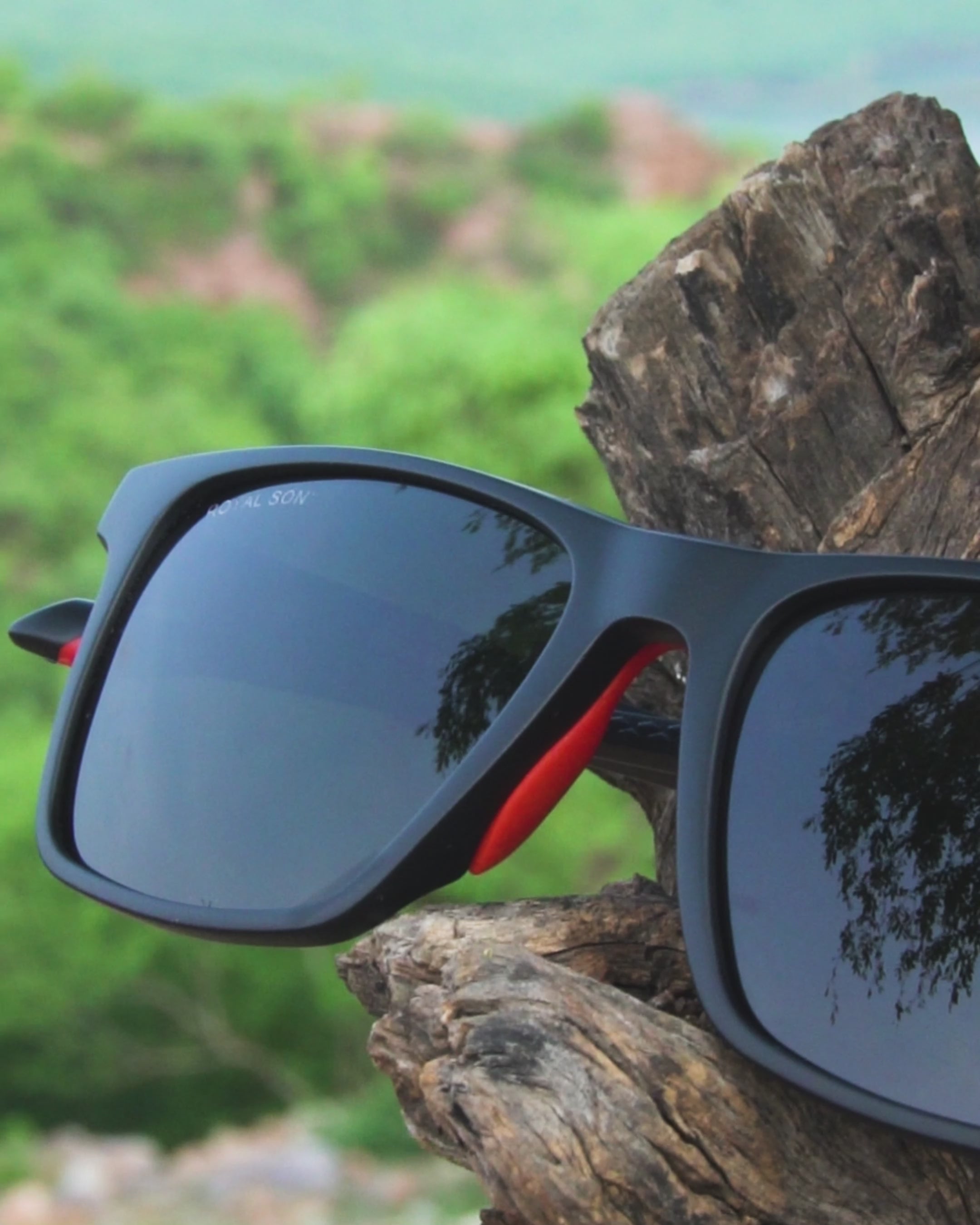 Royal Son Black Cooling Polarized Sunglasses For Men - SG-RS1010-C1