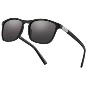 Royal Son Black Polarized Square Sports Sunglasses For Men Women Stylish  (400 UV Protected Unisex Goggles)