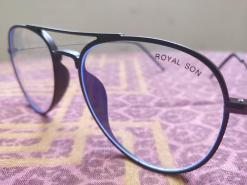 Royal Son Blue Cut Light/Ray Block Glasses Anti-Glare Lens TR90 Unisex Men Women Spectacle Frame- SF002-C1 photo review