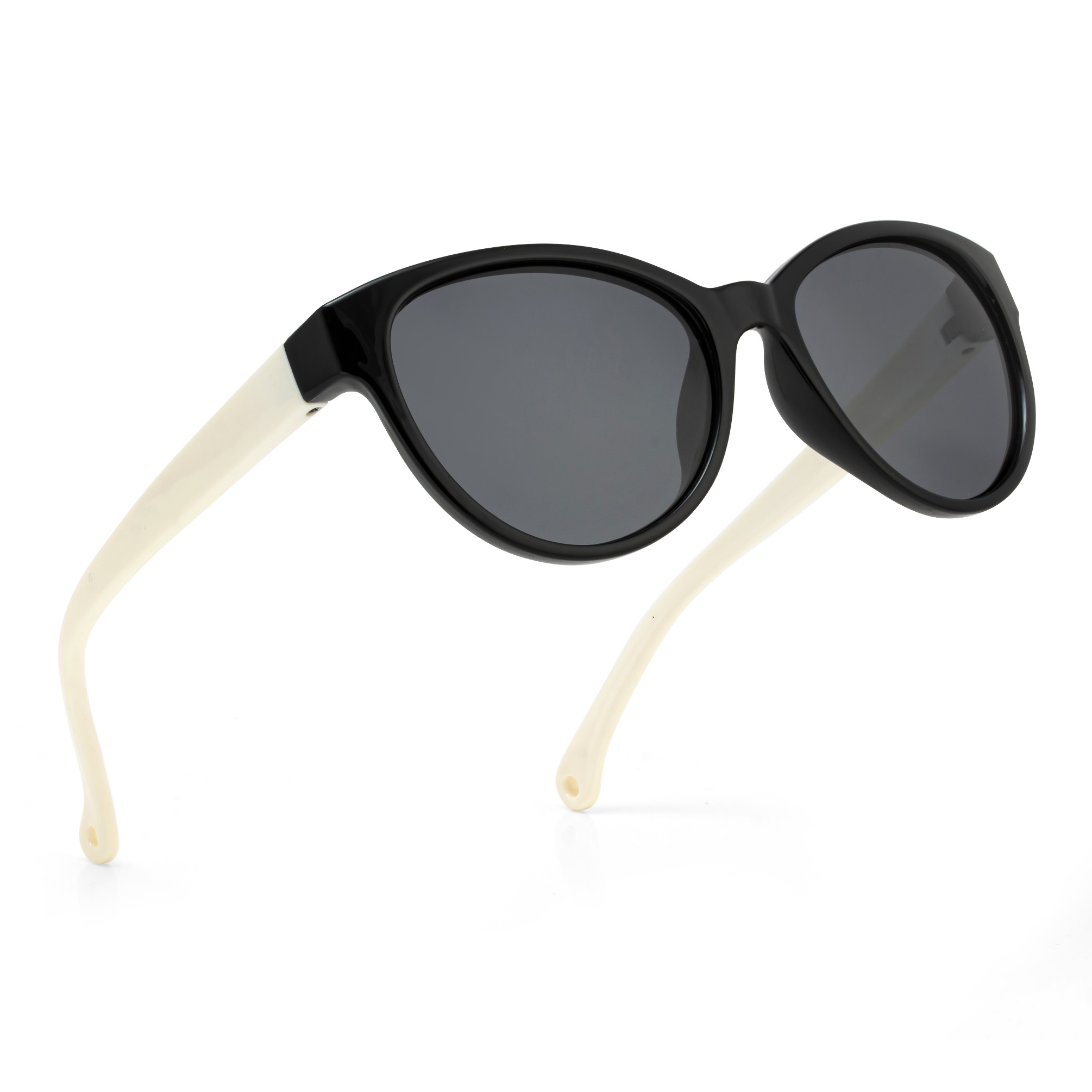 Buy Haute Sauce Women Yellow Lens White Cat Eye Sunglasses (55) Online