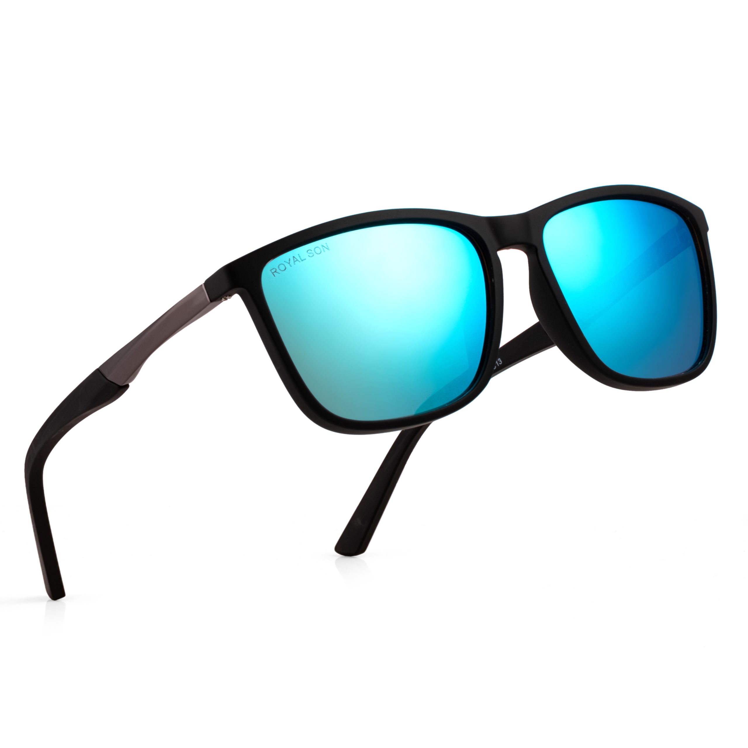 Royal Son Retro Square Blue Polarized Cooling Mens Sunglasses