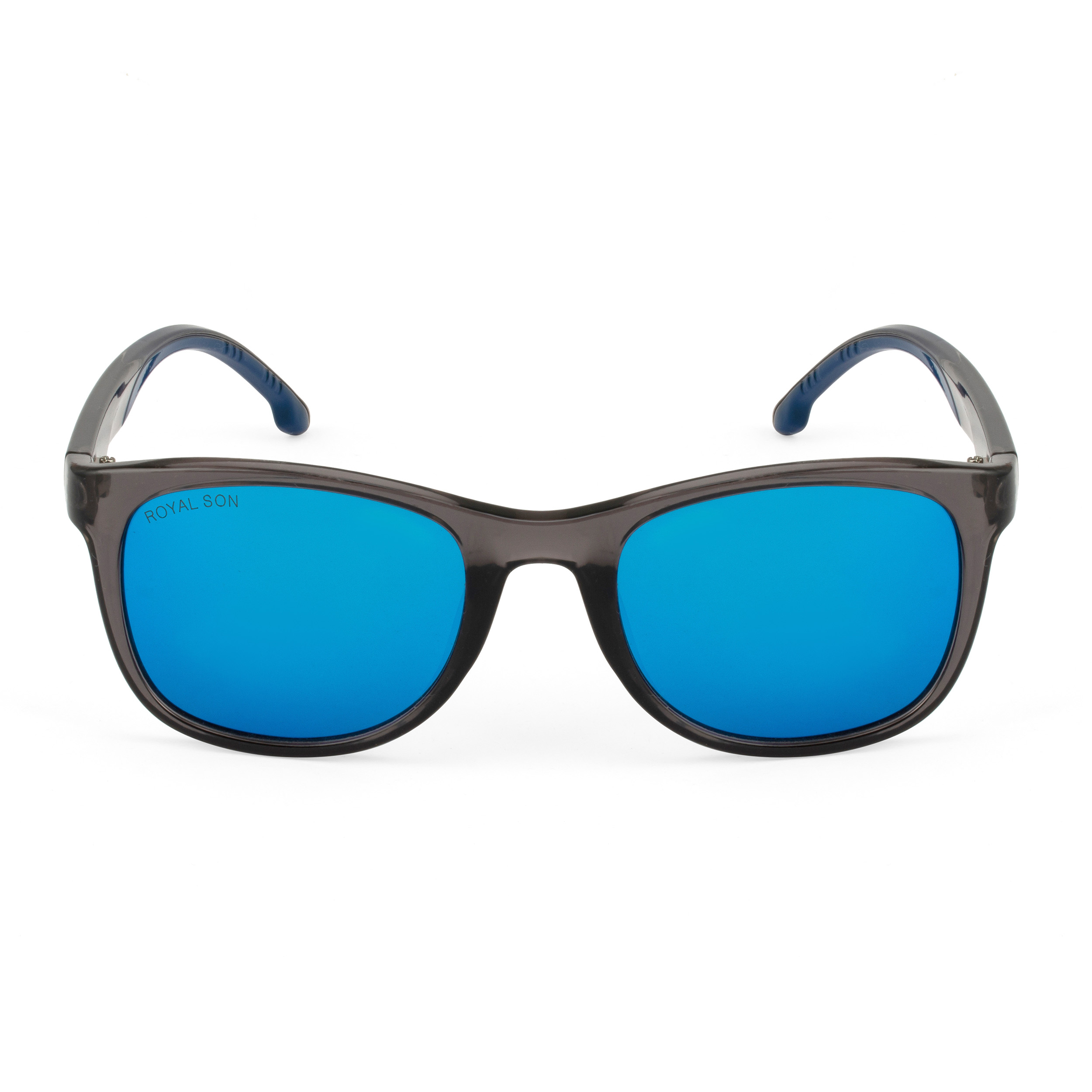 Royal Son Square Sports Blue Mirror Polarized Cooling Sunglasses