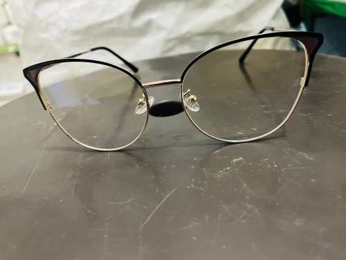 Royal Son Cat Eye Black Gold Computer Eyeglasses Frame For Women - SF0084-C1 photo review