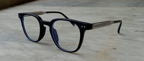 Royal Son Square Black Non-Prescription Transparent  Eyeglasses Frame - SF0058-C1 photo review